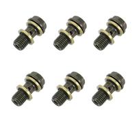 Healifty 6pcs Motorcycle Pipeline Bolt Screw Brake Washer Replacement Pipeline Bolt Metal Motorcycle Brake Fitting Screw for Kit Golden