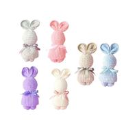 Healifty 6pcs Rabbit Hand Towels Multi-Function Household Wash Towels Adorable Easter Accessory for Daily Use and Festival