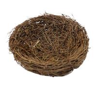 Healifty 6pcs Rattan Bird Nests Decorative Artificial Bird Houses Strong and Not Easily Broken Coffee Colour Home Decor Ornaments for House