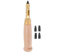 Healifty 6pcs Screw Hole Punch Leather Tool Book Drill Craft Paper Punch Kit 6 Tips 1.5mm 2mm 2.5mm 3mm 3.5m 4mm