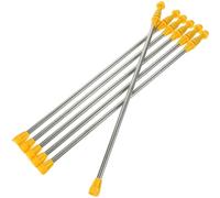 Healifty 6pcs Stainless Steel Sprayer Rods Extension Poles 45-80cm Telescopic Handheld Garden Sprayer Wands for Agricultural and Orchard Use