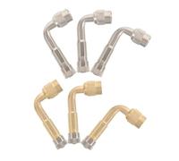 Healifty 6pcs Tire Valve Stem Extensions Metal Adapter Heavy Duty Brass Chrome Valve Extenders for Cars Motorcycles Bicycles Strollers with Fit and Accurate Pressure Monitoring