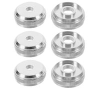 Healifty 6pcs Trumpet Screw Caps Metal Piston Buttons, 3 Upper and 3 Lower Valve Cover Buttons, Easy Install Precision Fit for Trumpet, Personal Practice and Performances, Silver