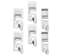 Healifty 6Pcs Universal Sewing Machine Presser Feet Set for Hemming - Multifunctional 3Mm, 4Mm, 6Mm Narrow Roller Foot Accessories for Home Dressmaking and Textile Machine Replacement