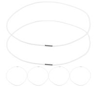 Healifty 6pcs White Elastic Trash Bag Bands 70cm Rubber Bands for Garbage Can Bag Fastening Home Use Sturdy Large Elastic for Kitchen Waste Management