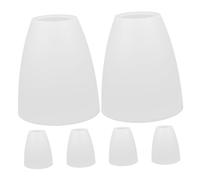 Healifty 6PCS White Plastic Flat Head Lamp Shades Replacement Covers for Table Lamps Ceiling Fans Night Lights and Easy Installation and Versatile Lighting