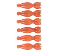 Healifty 6pcs Wooden Eye Cream Applicator and Handheld Eye Massager for Women with Lotus Shape, Ergonomic Handle, and Precise Control, for Selfcare and Travel Facial Massage
