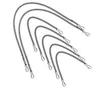 Healifty 7Pcs Hanging Chain Hooks Kit for Flower Pot and Billboard Hanging, Black Iron Chains 25Cm and 50Cm Lengths, for Outdoor and Indoor Use