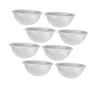 Healifty 8 Pcs Aluminum Alloy Half Sphere Cake Baking Mold DIY Mini Hemisphere Pans for Chocolate Pastry Bath Balls Nonstick Easy Release Molds for Homemade Party Desserts