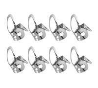 Healifty 8 Pieces Stainless Steel Thumb Finger Picks for Banjo and Guitar, Adjustable Hollowed Metal Plectrum Set, Silver Color for Acoustic Playing and Fingerstyle Technique