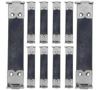 Healifty 8Cm Metal Internal Flex Frames with Spring Clips for Handbag Hinges DIY Purse Clasps Sewing Accessories for Coin Purse Making 10 Pieces Silver Tone