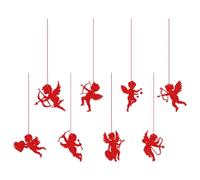 Healifty 8pc Valentines Day Cupid Pendant Decorative Cupid Hanging Decoration for Wedding Decoration Romantic Party Home Decor
