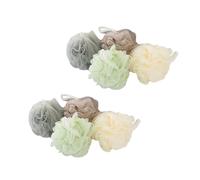 Healifty 8pcs Bath Balls Large Soft Bath Flowers Bubble Making Puff Sponges Random Colors Exfoliating Shower Accessories for Body Cleansing and Skincare