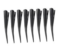 Healifty 8pcs Black Duckbill Hair Clips Set, Large Seamless Alligator Sectioning Clips for Salon Styling and Hair Separation