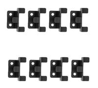 Healifty 8Pcs Ceramic Tile Hanging Hooks Set, Black Cast Iron Wall Mount Brackets with Dual-Use Design for Marble and Ceramic Tile Display and Fixing