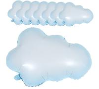 Healifty 8pcs Cloud Shape Foil Balloons Rainbow Theme Party Decorations for Birthday Wedding Bridal Shower Indoor Outdoor Use