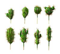 Healifty 8pcs Decorative Fake Cactus Succulent Plants Small Simulated Cacti for Home Office and Shelf Ornaments Tropical and Realistic Look