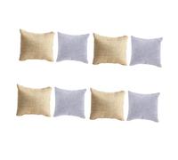 Healifty 8Pcs Display Supply Decorative Jewelry Pillows for Bracelets Bangles Watches Soft Lightweight Cushions for Retail Shows Ice Grey Jute Options