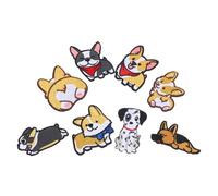 Healifty 8pcs Dog Embroidered Cloth Patch for Clothing Decoration Dog Shaped Patches Sewing Materials for DIY Projects for Adding Unique Designs to Garments Accessories