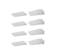 Healifty 8pcs Furniture Leveling Shims Set with Soft Non-Slip Rubber Pads, 4 Small + 4 Large Wedges for Household Table, Chair, Door and Cabinet Stabilizing, Nail-Free Floor Protector
