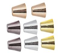 Healifty 8pcs Hair Cuff Clips with Teeth Ponytail Holder Set Metal-look Hair Accessories in Light Gold Rose Gold Black and Silver for Women’s Daily