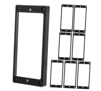 Healifty 8Pcs Humbucker Pickup Frame Ring: Sound Pickup Frame for Guitar - Curved Slant Edge Plastic Ring Black 4x1.8x0.3" Stage Repair