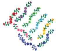 Healifty 8pcs Iron-on Embroidered Peony Flower Patches Appliques for Clothing DIY Decoration Sewing Crafts