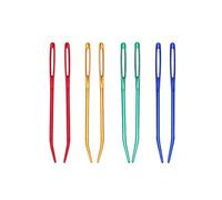 Healifty 8pcs Large Eyes Tapestry Needles Bent Tip Sewing Needles Weave Knitting Needles Wool Yarn Needle for Knitting Crochet (Random Color)