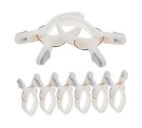 Healifty 8pcs Large Plastic Clothes Clips for Bed Sheets and Quilts Windproof Non-slip Blanket Fasteners Multifunctional Drying Clips for Indoor Outdoor Use