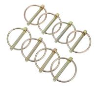Healifty 8pcs M6 Zinc-plated Lynch Pin Fastener Set with Spring-loaded Button, O-ring Safety Pins for Trailer Hitch, Tractor, and Lawn Mower Farm Machinery Accessories