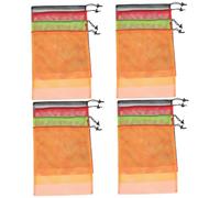 Healifty 8pcs Mesh Drawstring Bags Large Capacity Polyester Mesh Bags for Travel Laundry Organization for Clothes Storage and Fruit Shopping