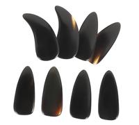 Healifty 8pcs Natural Horn Guzheng Nail Picks for Adults Fingertip Protection Plectrum Finger Picks for Guzheng and String Instruments Practice Smooth Comfortable Design