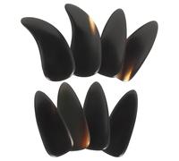 Healifty 8pcs Natural Horn Guzheng Picks Finger Nail Protectors Double Arc Large Size Guzheng Accessories for Adult Practice and Performance