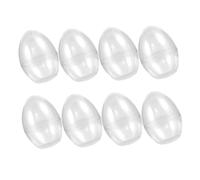 Healifty 8pcs Plastic Easter Egg Boxes 90x90x120mm Large Fillable Candy Storage Containers for Party Packaging and Home Decoration