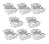 Healifty 8pcs Rabbit Feeder Box Animal Feeder Box Effortless Installation Reduces Food Waste Iron Small Farms Multiple Cage Setups Suitable for Hamsters and Small Animals