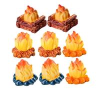 Healifty 8pcs Realistic Fake Campfire Ornaments for Dollhouse Tabletop Decor Enhancements