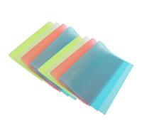 Healifty 8pcs Refrigerator Mats Non-slip Washable Silicone Fridge Liners Anti-stain Dots 45x30cm, Multi-color Kitchen Shelf Liners for Fridge and Cabinet Organization