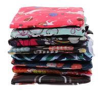 Healifty 8Pcs Reusable Folding Grocery Bag Portable Floral Tote Bags for Household Shopping for Travel Storage Multi Functional Pouch for Keys Cosmetics