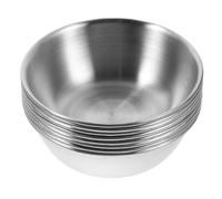 Healifty 8pcs Stainless Steel Facial Mixing Bowls for Spa and Beauty Salons Handheld Face Mask Bowls for DIY Cosmetic Applications Esthetician Supplies