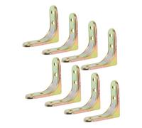 Healifty 8PCS Thickened Cold-Rolled Steel Right Angle Brackets Corner Braces for Cabinets Furniture Shelves Support Reinforced Iron Brackets Easy DIY Installation