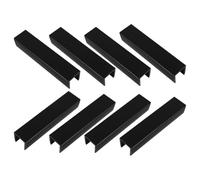 Healifty 8pcs U-shaped Fence Reinforcement Grooves for Indoor Pet Dog Gates Safety Gate Replacement Parts Black Stair Hardware Accessories
