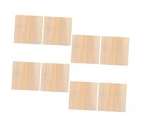 Healifty 8pcs Unfinished Wood Canvas Panels Square Basswood Plywood for Painting and DIY Crafts Paintable Blank Wooden Frames Suitable for Clay Pearl Decorations Photo Frame Boards