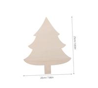 Healifty 8pcs Unfinished Wood Cutouts Xmas Party Supplies Farmhouse Wooden Tree Cutouts DIY Craft Wooden Christmas Tree Hanging Ornaments Blank Ornaments Wood Beige