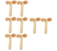 Healifty 8pcs Wooden Massage Roller Stick Neck Massager Roller Muscle Massager for Hand Forearm Thigh