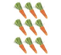 Healifty 9pcs Bunny Chew Carrot for Small Animals Hamster Rabbit Teeth Grinding Sticks Pet Cage Accessories Chewing for Molar Care and Boredom Relief
