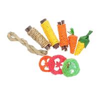 Healifty 9pcs Small Pet Chew Set for Hamster Guinea Pig Bunny - Indoor Dental Cleaning Fun for Rabbit Teething and Stress Relief