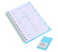 Healifty A6 Spiral Password Keeper Book with Individual Alphabetical Tabs, Large Print Password Log Notebook for Website and Computer Login, Light Blue Personal Organizer for Home