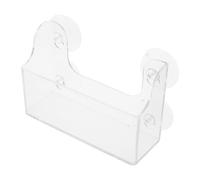 Healifty Acrylic Fridge Storage Shelf Suction Cup Storage Rack Removable Suction Design Compact Rectangular Modern Refrigerator Door Hanging Rack for Home Freezers