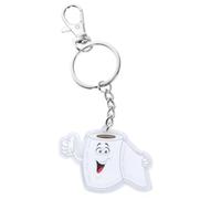 Healifty Acrylic Keychain Bag Hanging Pendant Roll Paper Design Stylish Sturdy Key Ring Accessory for Women Everyday Use Unique Decoration