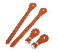 Healifty Adjustable Faux Leather Spur Bands for Cowboy Boots Men and Women, 2pcs Light Brown Riding Strap Accessories for Western Equestrian Outdoor Use